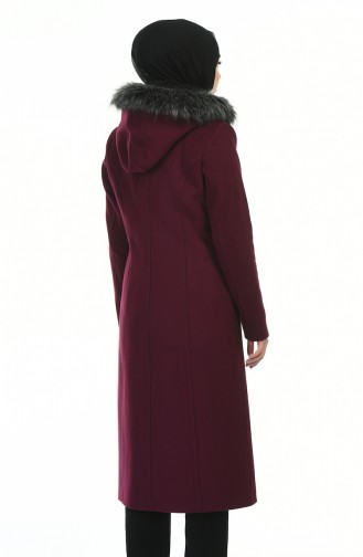 Lined Cashmere Coat Damson 9017-04