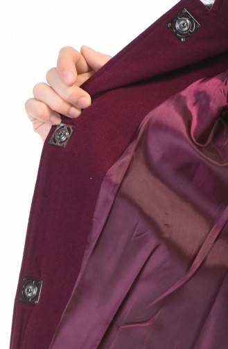 Lined Cashmere Coat Damson 9017-04