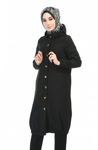 Buttoned Cape Black 5268-05