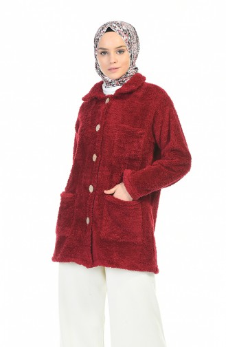 Peluş Kap 6387-02 Bordo