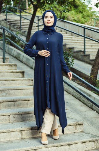 Navy Blue Tuniek 8027-05