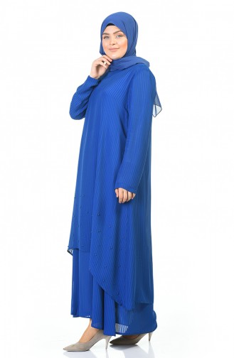 Saxe Hijab Dress 0505-03