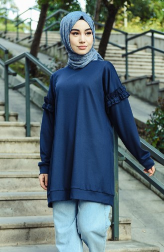 Sweatshirt a Froufrous 8051-02 Bleu Marine 8051-02