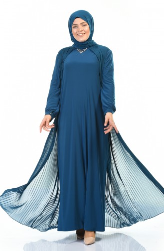 Habillé Hijab Pétrole 6271-01