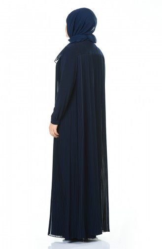 Dunkelblau Hijab-Abendkleider 6271-03