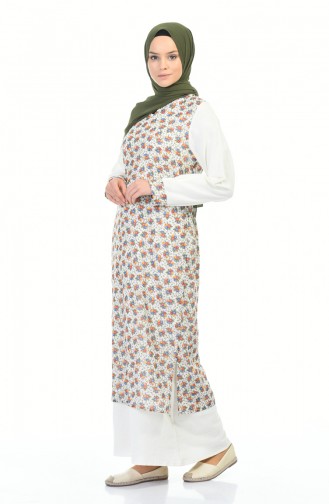Naturfarbe Hijab Kleider 0100-05