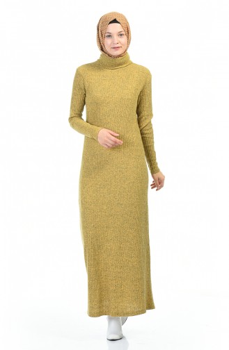 Mustard Hijab Dress 0331-06