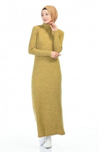 Mustard Hijab Dress 0331-06