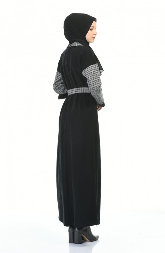 Black Hijab Dress 0333-02