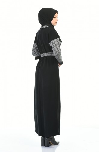 Black İslamitische Jurk 0333-02