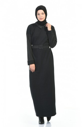 Light Black İslamitische Jurk 0333-03