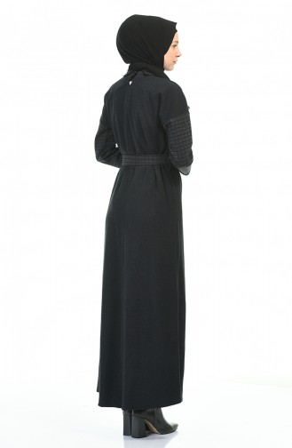 Smoke-Colored Hijab Dress 0333-03