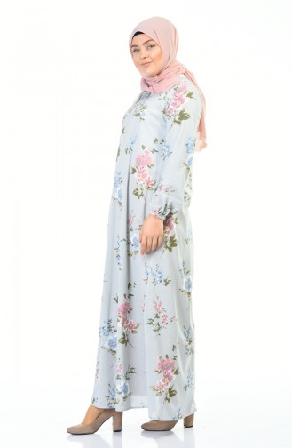 Blue Hijab Dress 1414F-01