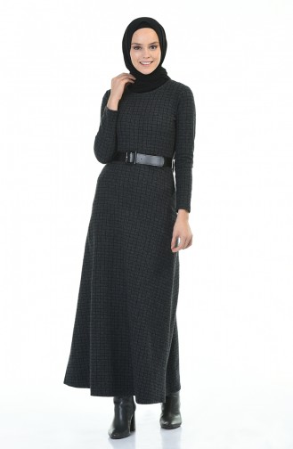 Smoke-Colored Hijab Dress 5369D-01