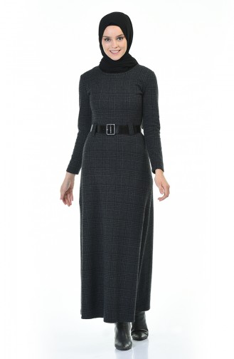 Belted Winter Dress Smoky 5369F-01