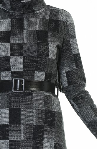 Robe Hivernal a Ceinture 5488-01 Gris 5488-01