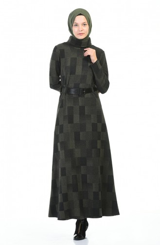 Khaki İslamitische Jurk 5488-03