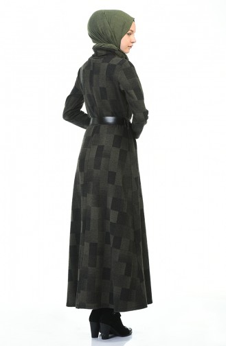 Khaki İslamitische Jurk 5488-03