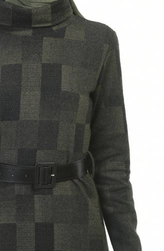Khaki İslamitische Jurk 5488-03