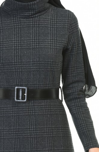 Robe Hivernal a Ceinture 5488D-01 Fumé 5488D-01