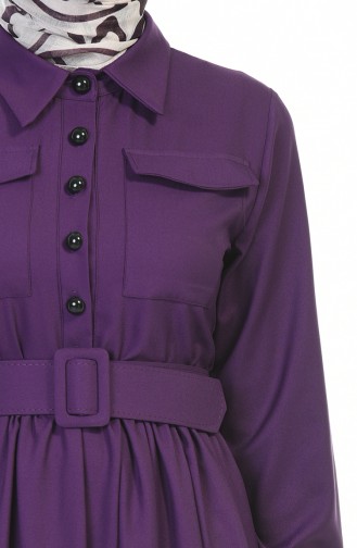 Purple Hijab Dress 4033-03