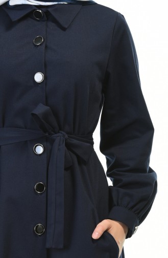 Trench Coat Bleu Marine 1241-04