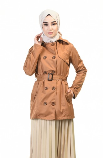 Tobacco Brown Trench Coats Models 1015-01