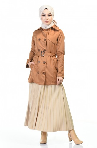 Tobacco Brown Trench Coats Models 1015-01