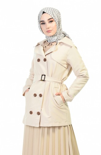 Beige Trench Coats Models 1015-02