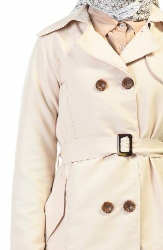 Beige Trench Coats Models 1015-02