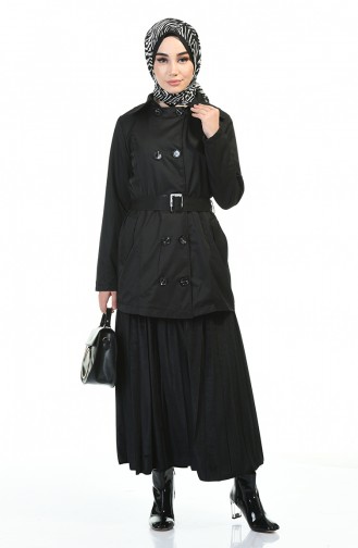 Black Trench Coats Models 1015-03