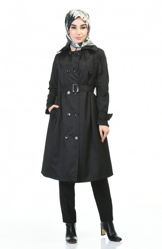 Black Trench Coats Models 1016-03