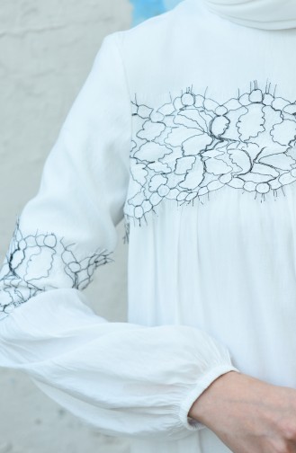 Spitzen Kleid für Umrah 8046-01 Naturfarbe 8046-01