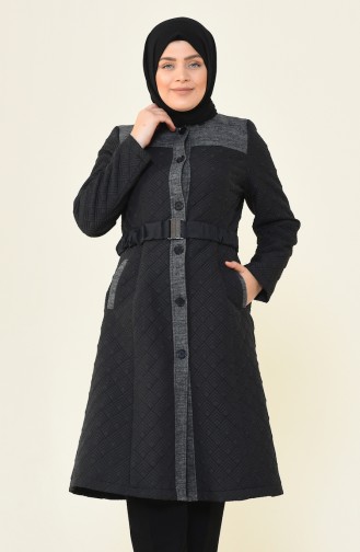 معطف طويل أسود 1529-01