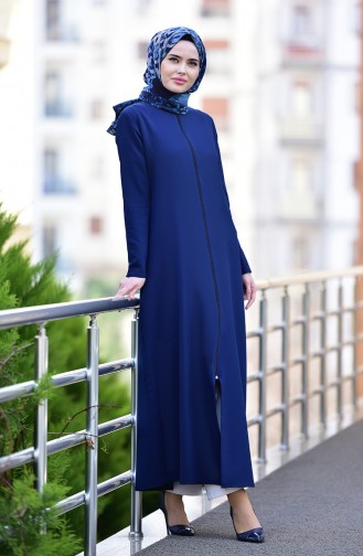 Abaya mit Reissverschluss 2129-04 Dunkelblau 2129-04