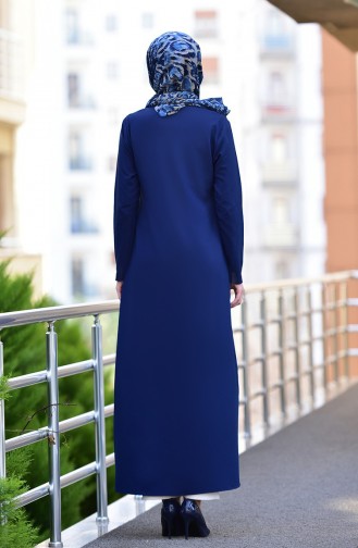 Abaya mit Reissverschluss 2129-04 Dunkelblau 2129-04