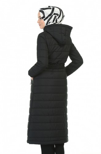 Zippered quilted Coat 5908-01 Black 5908-01