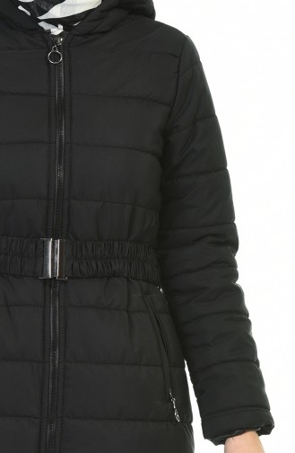 Manteau Matelassé a Fermeture 5908-01 Noir 5908-01