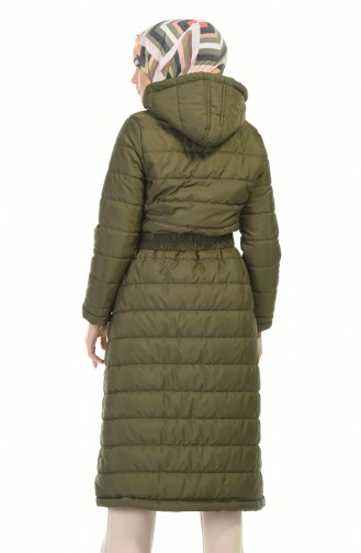 Zippered quilted Coat 5908-03 Khaki 5908-03