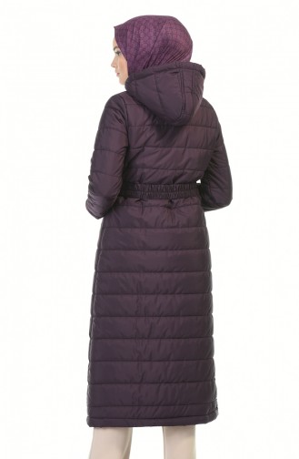 Zippered quilted Coat 5908-04 Purple 5908-04