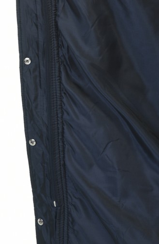 Hooded quilted Coat 504319-02 Navy Blue 504319-02