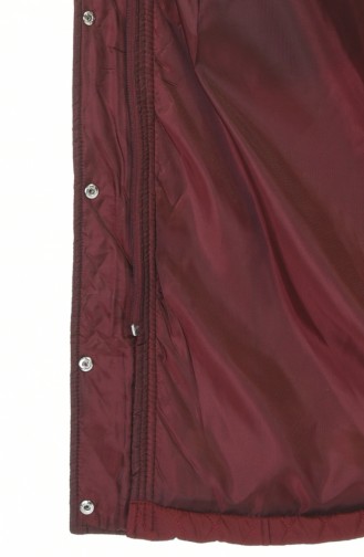 Kapüşonlu Kapitone Mont 504319-03 Bordo