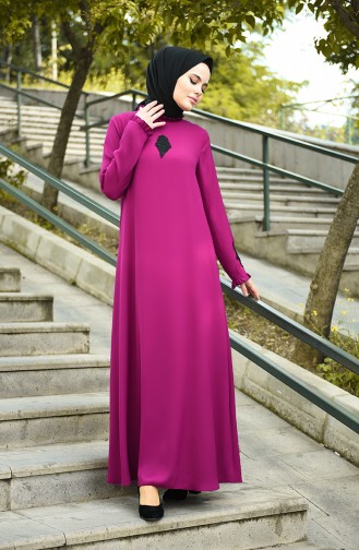 Zwetschge Hijab-Abendkleider 8038-04