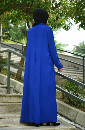 Saxon blue İslamitische Avondjurk 8038-09