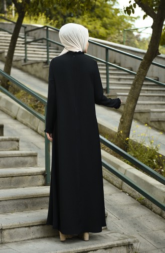 Schwarz Hijab-Abendkleider 8038-05