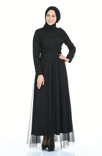 Black İslamitische Avondjurk 5218-02