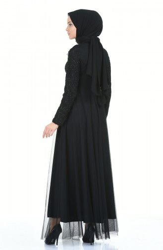 Spitzen Abendkleid  5218-02 Schwarz 5218-02