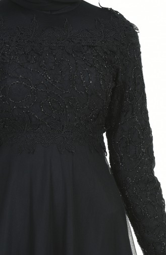 Spitzen Abendkleid  5218-02 Schwarz 5218-02