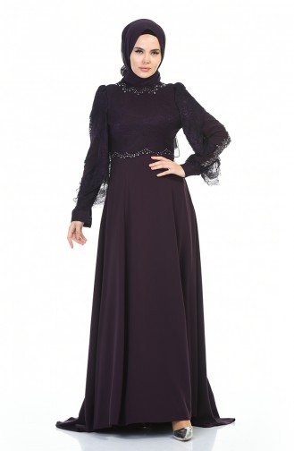 Spitzen Abendkleid 7028-01 Zwetschge 7028-02