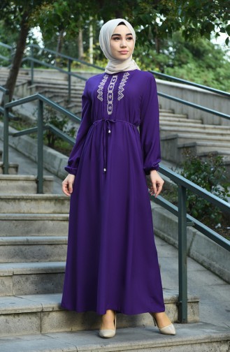 Lila Hijab Kleider 10121-09